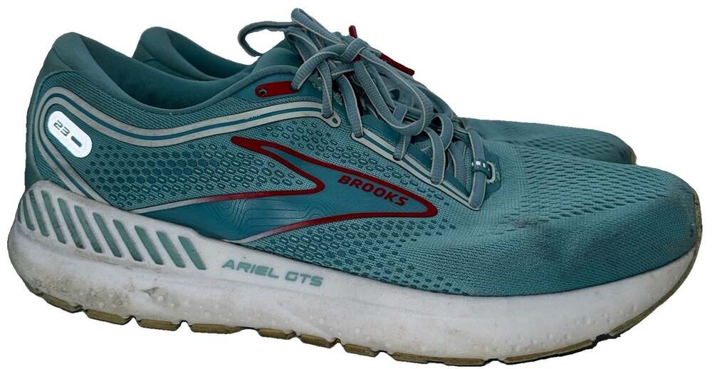 Brooks Ariel GTS 23 Womens Size 13 B Blue Red Running Shoes 1203901B496